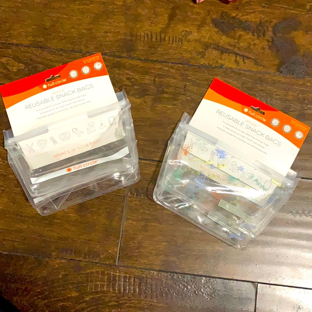Clear Reusable snack bags